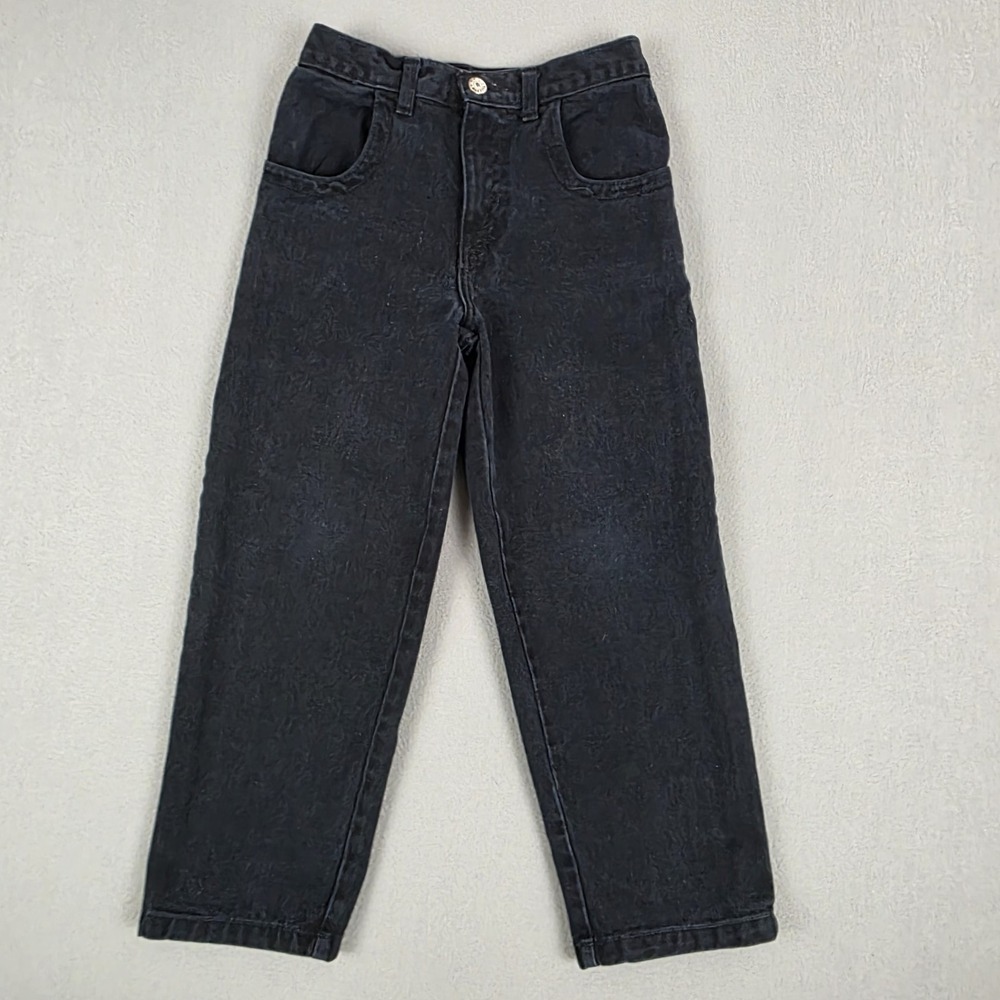 Vintage JYNX Jeans Youth Boys 7-8 Black 20x24 Wide Leg Baggy Skater Y2K 90's USA - Picture 2 of 11